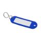 Key tag in plastic with S-type keyring (50 Pcs. packing-BLUE)